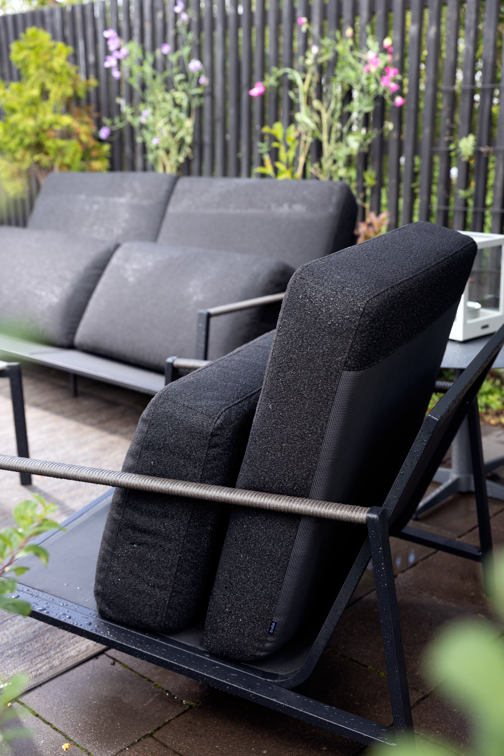 Lyra 2,5-seater sofa Black/Teddy Black | Brafab
